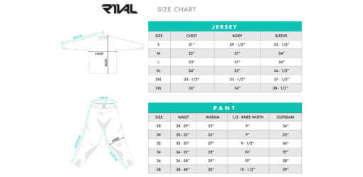 tabella taglie size chart completo cross pantaloni seven rival maglia seven rival